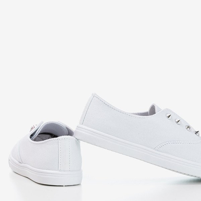 Sneakers blanches avec clous Odila - Chaussures 1