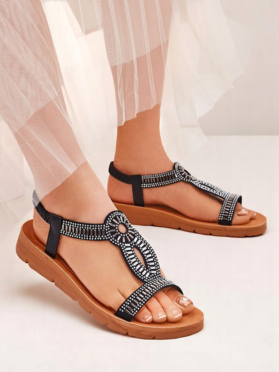 Sandales Royalfashion pour femmes avec brides décoratives Ava Shine