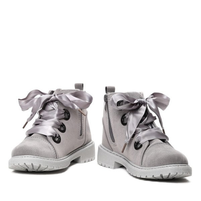 Szare traperki Estelle- Obuwie