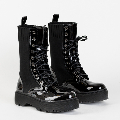 Sacs noirs avec insert élastique Kukizo- Footwear