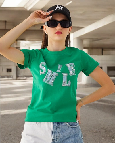 Blouse en coton Royalfashion pour femmes avec l'inscription