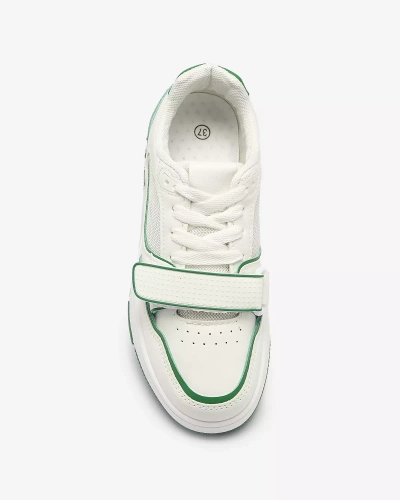 Baskets de sport pour femmes en blanc et vert Xirrat- Footwear