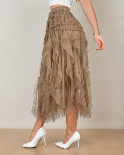 Royalfashion Jupe midi double épaisseur pour femme