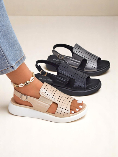 Royalfashion Sandales pour femmes à semelle épaisse BreezyStep