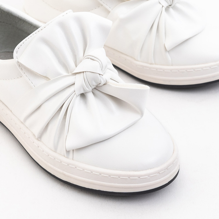 OUTLET Slip-on fille blanche à nœud Yolai - Footwear