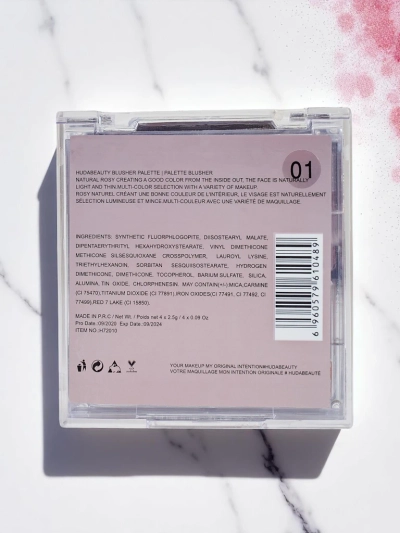 Palette de 4 teintes de blush avec miroir
