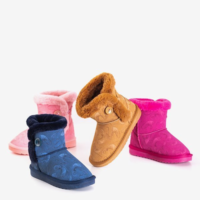 Bottes de neige pour enfants roses avec fourrure Xialo - Footwear