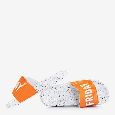 Sandales Friday Beach orange et blanc - Chaussures