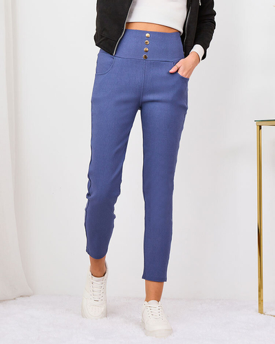 Royalfashion Pantalon teggings femme bleu