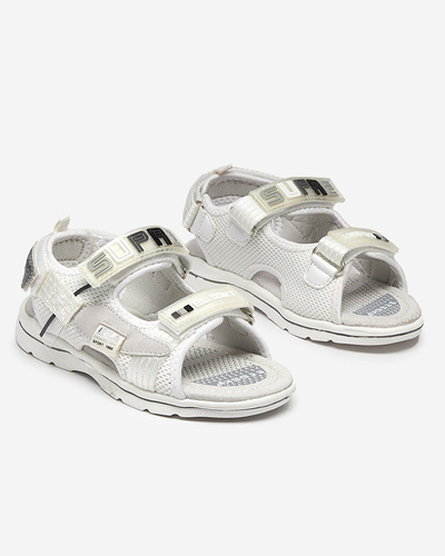 Sandales enfant blanches patchs Netiks - Footwear