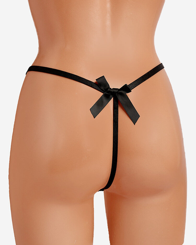 Royalfashion Culotte string femme en dentelle noire