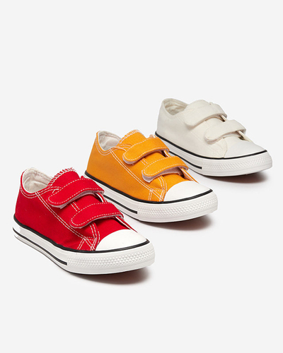 OUTLET Baskets velcro Bovis fille blanc écru - Footwear