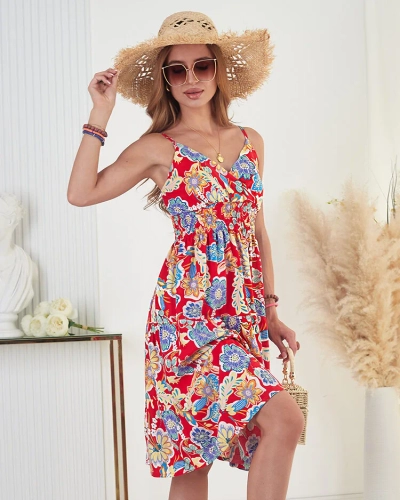 Royalfashion Robe florale en coton pour femme