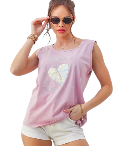 Débardeur en coton pour femmes Royalfashion avec un cœur