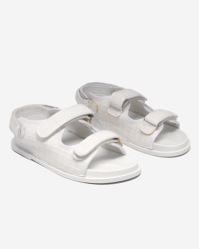 Sandales blanches en tissu pour femme Desotty - Footwear