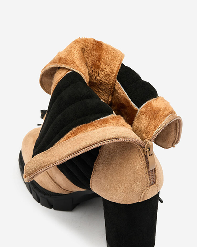 Royalfashion Bottes isolées Sehhra post pour femmes marron clair