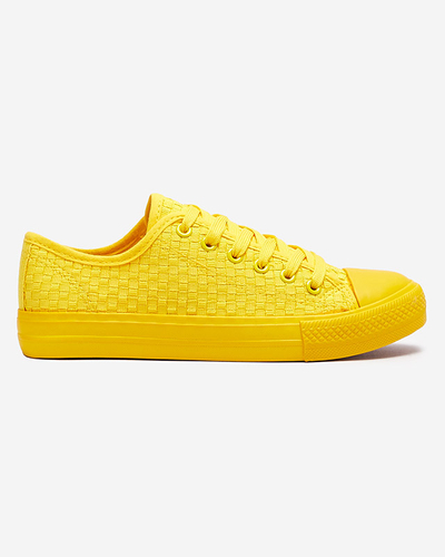 Baskets jaunes pour femmes avec gaufrage Aklina - Chaussures