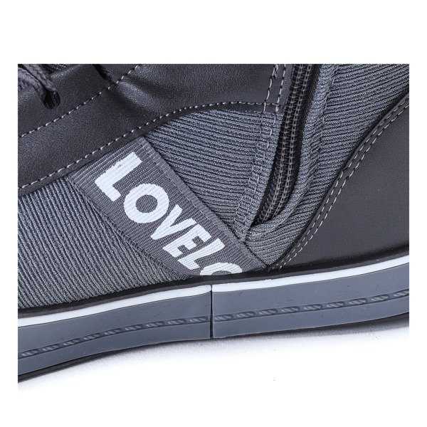 Szare buty sportowe z futerkiem Gracelyn- Obuwie