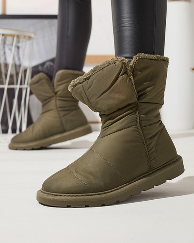 Vert foncé bottes pour femmes a'la bottes de neige Kalioli Footwear