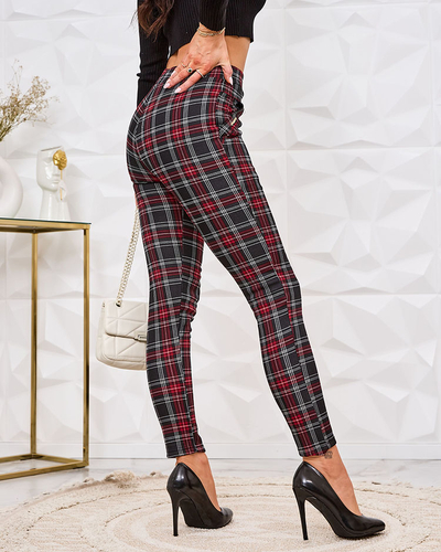 Royalfashion Teggings pour femme à carreaux réchauffés
