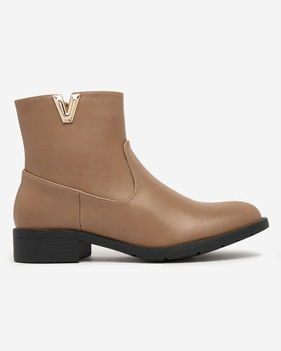 Royalfashion Bottes Perfoler pour femmes marron clair