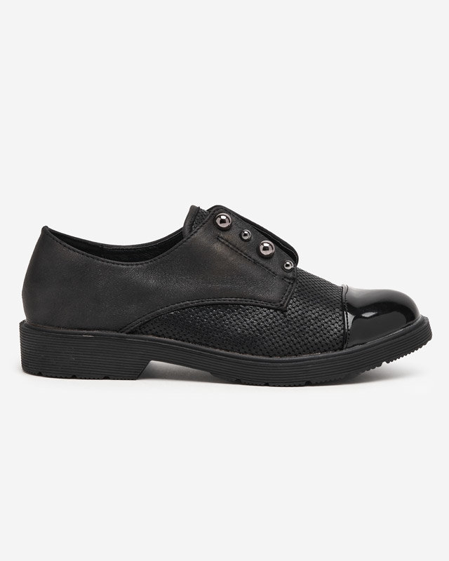 OUTLET Chaussures en cuir écologique pour femmes noires Sudi- Footwear