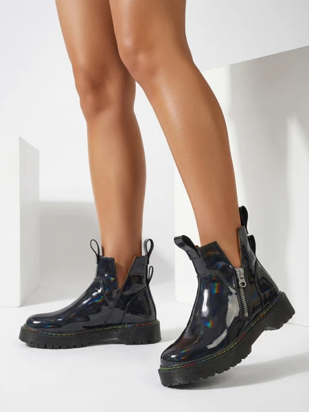 Bottines pour Femmes Diana Noires en Cuir Élégantes pour l'Automne