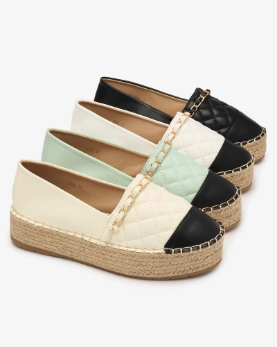 Espadrilles compensées pour femmes en noir Liggos- Footwear