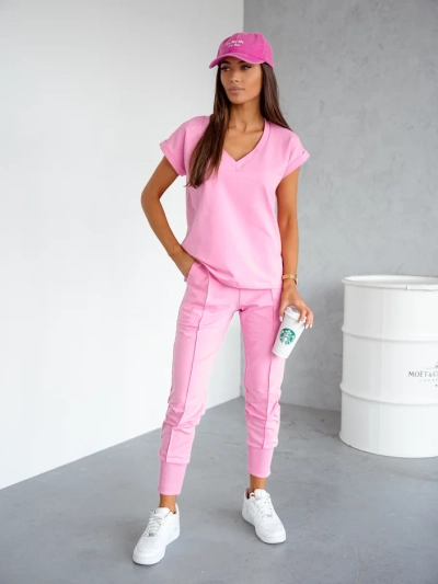 Ensemble décontracté en coton Royalfashion pour femmes avec manches courtes