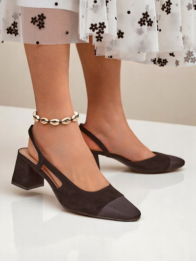 Royalfashion Escarpins élégants à talon bas pour femmes Eleganzo