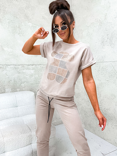 Royalfashion Ensemble pour femmes avec zircons