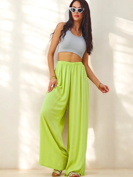 Royalfashion Pantalons droits en viscose pour femme