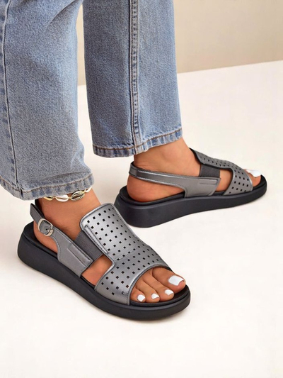 Royalfashion Sandales pour femmes à semelle épaisse BreezyStep