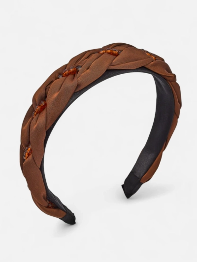 Royalfashion Serre-tête avec tresse et perles