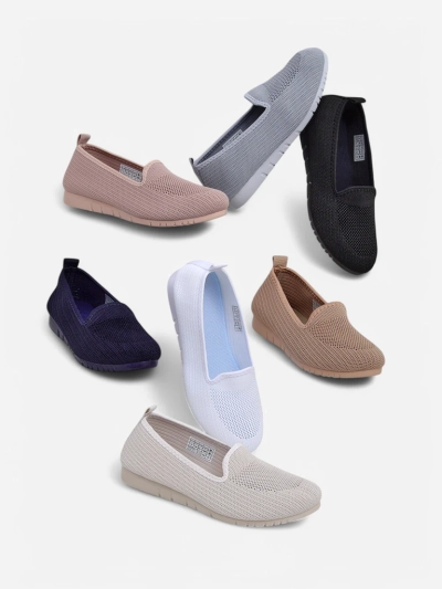 Moda Bella Chaussures beiges pour femmes à talons plats
