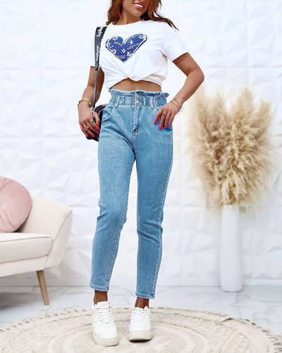 Royalfashion Jeans mom pour femme