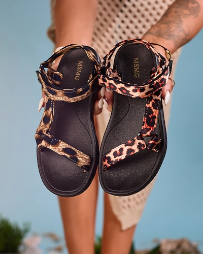Royalfashion Sandales pour femme beige Leonno