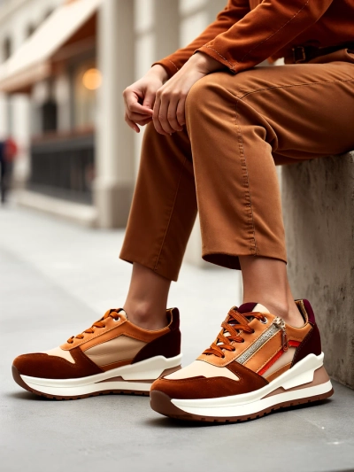 Royalfashion Chaussures de sport pour femmes avec un talon caché Bessase