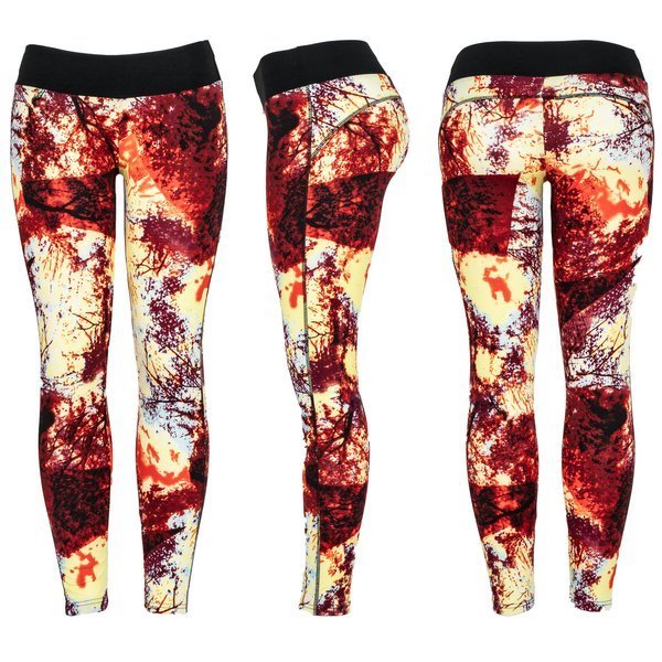 Leggings colorés à prédominance bordeaux - Pantalon 1