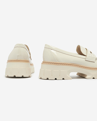 Mocassins laqués beige pour femme Mewira - Footwear