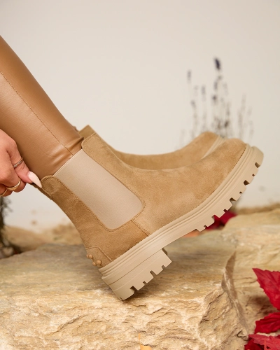 Royalfashion Bottes isolées pour femmes en camel Comfy Walk