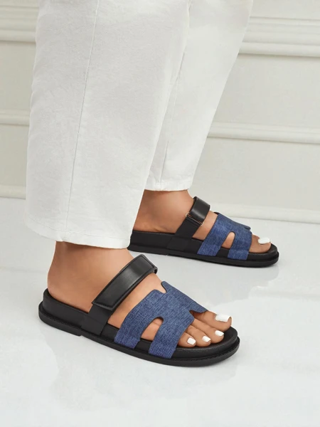 Royalfashion Chaussons pour femmes en cuir écologique FlexiComfi