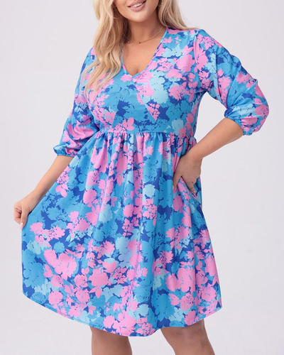 Royalfashion Robe femme au genou avec imprimé PLUS SIZE