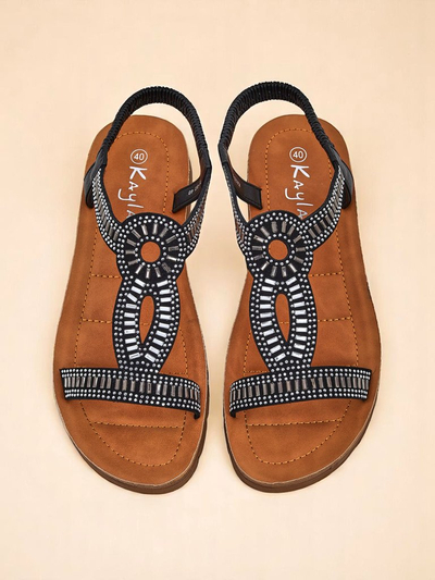 Sandales Royalfashion pour femmes avec brides décoratives Ava Shine