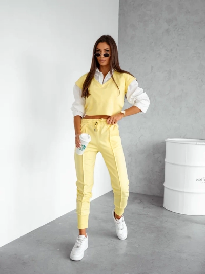 Ensemble décontracté en coton pour femmes Royalfashion avec des manches courtes