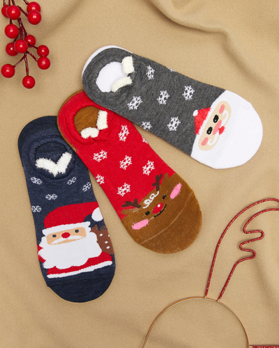 Chaussettes pour femmes avec imprimé de Noël 3/pack - Sous-vêtements