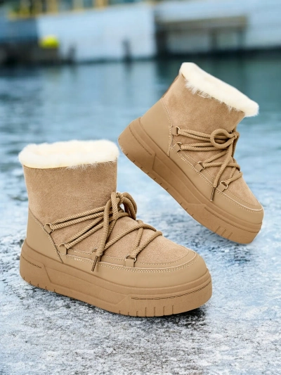 Bottes de neige à lacets pour femmes Royalfashion Moniuc