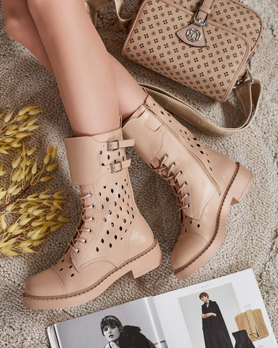 Royalfashion Bottes ajourées à lacets pour femme Belsel