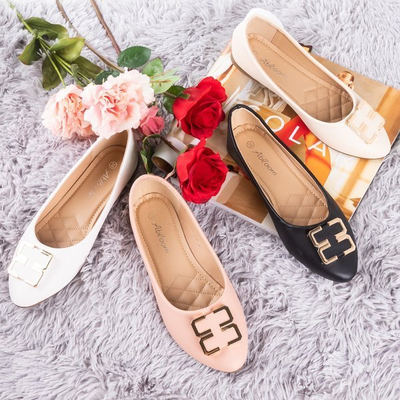 Ballerines roses pour femmes avec un ornement sur la pointe Rionach - Footwear