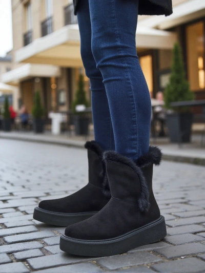 Royalfashion Chaussures de style Snowboot pour femmes Cozio